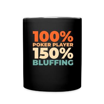 Poker - Tasse einfarbig - Schwarz - Vorne