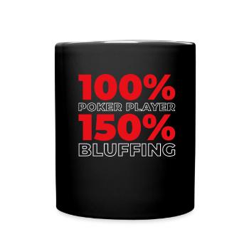 Poker - Tasse einfarbig - Schwarz - Vorne