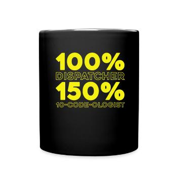 Emergency Call Control Center Operations Center - Full Colour Mug - black - Front