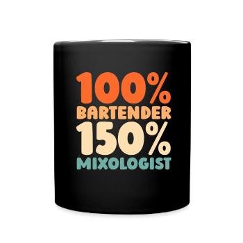 Barkeeper Bartender - Tasse einfarbig - Schwarz - Vorne