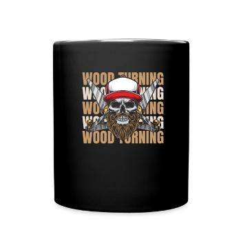 Woodturning Turner - Full Colour Mug - black - Front