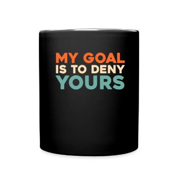 Eishockey Torwart - Tasse einfarbig - Schwarz - Vorne
