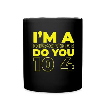Notruf Leitstelle Einsatzzentrale Blah Blah Blah - Tasse einfarbig - Schwarz - Vorne