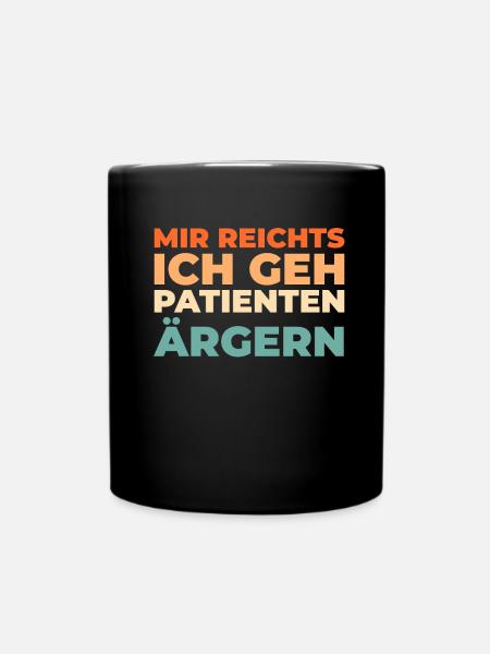 Krankenschwester - Tasse einfarbig - Schwarz