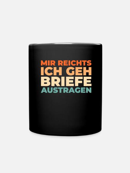 Postbote Briefträger - Tasse einfarbig - Schwarz