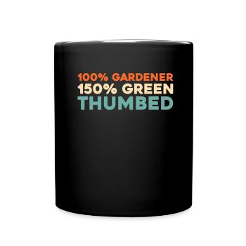 Hobby gardener garden - Full Colour Mug - black - Front