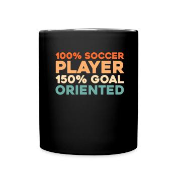 Fußball Fußballer - Tasse einfarbig - Schwarz - Vorne