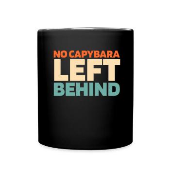 Capybara Wasserschwein - Tasse einfarbig - Schwarz - Vorne