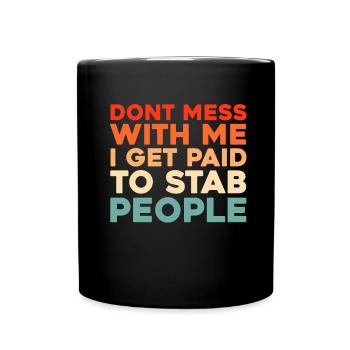 infirmier - Mug uni - noir - Devant
