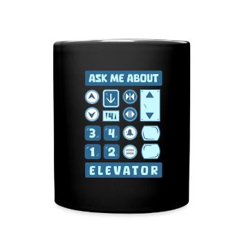 Elevator Elevator - Full Colour Mug - black - Front