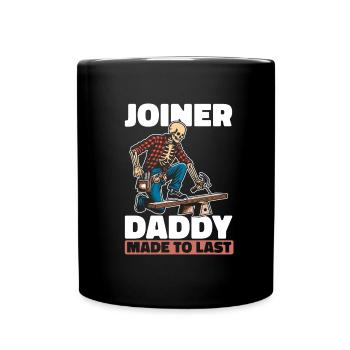 Tischler Schreiner Skelett Fathers Day Dad - Tasse einfarbig - Schwarz - Vorne