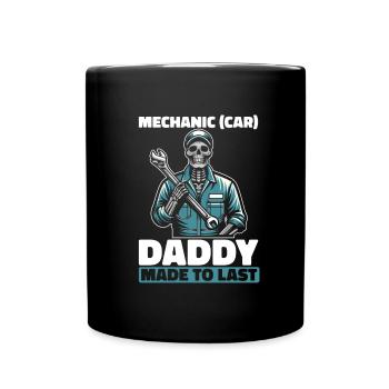 Car Mechanic Skeleton Fathers Day Dad - Full Colour Mug - black - Front