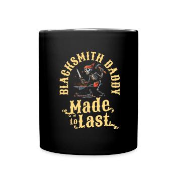 Blacksmith Metalworker Skeleton Fathers Day Dad - Full Colour Mug - black - Front