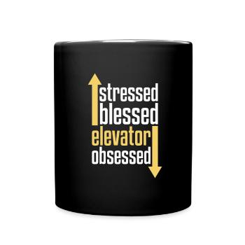 Elevator Elevator - Full Colour Mug - black - Front