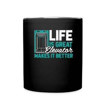 Elevator Elevator - Full Colour Mug - black - Front