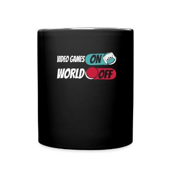 Gamer Gaming Video Games On World Off - Tasse einfarbig - Schwarz - Vorne