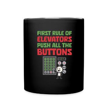 Elevator Elevator - Full Colour Mug - black - Front