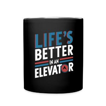 Elevator Elevator - Full Colour Mug - black - Front