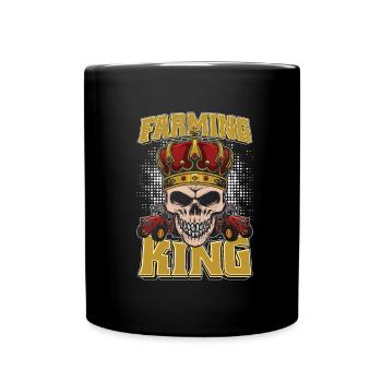 Farmer Farmer Skull Farming King - Full Colour Mug - black - Front
