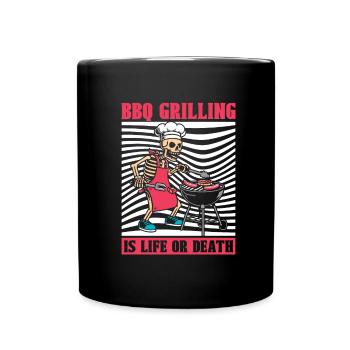 Bbq Grilling Skeleton - Full Colour Mug - black - Front