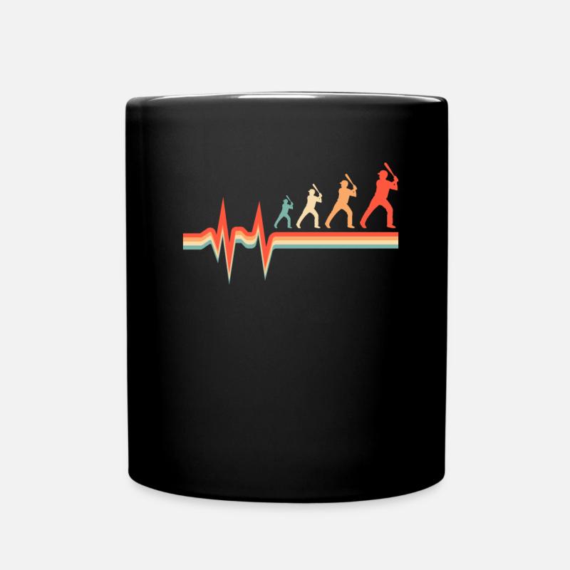 Battement de cœur d’électrocardiogramme de softball - Mug uni - noir