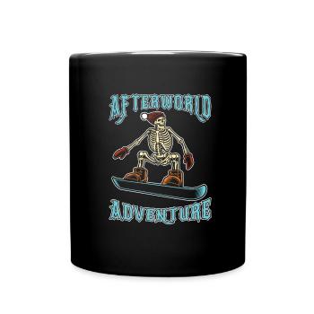 Snowboard Snowboarder Afterworld Adventure - Tasse einfarbig - Schwarz - Vorne