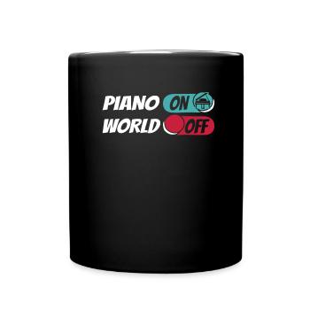 Pianiste Klavier Piano Piano On World Off - Mug uni - noir - Devant