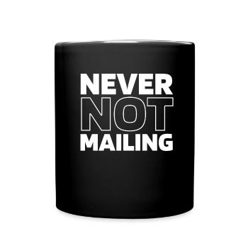 Postbote Briefträger - Tasse einfarbig - Schwarz - Vorne
