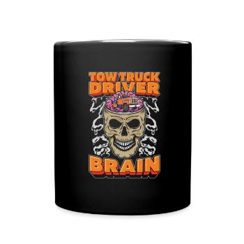 Abschleppdienst Abschlepper Schädel - Tasse einfarbig - Schwarz - Vorne
