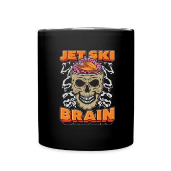 Jet Ski Schädel Jet Ski Brain - Tasse einfarbig - Schwarz - Vorne