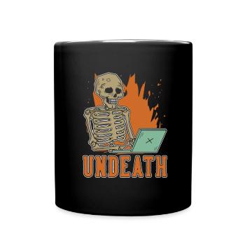 Developer Coder Programmer Skeleton Undeath - Full Colour Mug - black - Front