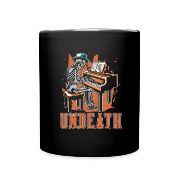 Pianist Piano Piano Skeleton Undeath - Full Colour Mug - black - Front