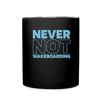 Wakeboard Wakeboarder - Tasse einfarbig - Schwarz - Vorne
