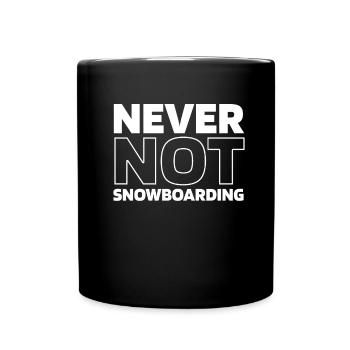 Snowboard Snowboarder - Tasse einfarbig - Schwarz - Vorne
