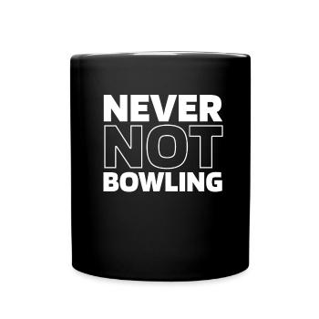 Bowling Bowlen Bowler - Tasse einfarbig - Schwarz - Vorne