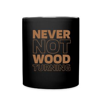Woodturning Turner - Full Colour Mug - black - Front