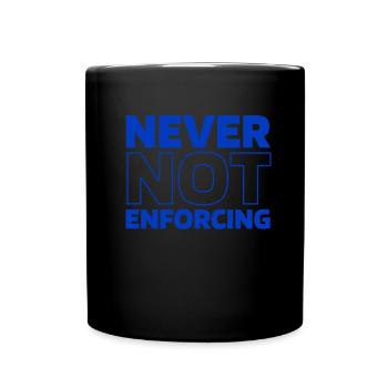 Polizist Polizei - Tasse einfarbig - Schwarz - Vorne