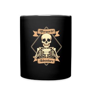 Postbote Briefträger Afterworld Adventure - Tasse einfarbig - Schwarz - Vorne