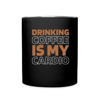 Café Citation cardio amusante - Mug uni - noir - Devant