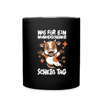 Cow Farmer Livestock Funny - Full Colour Mug - black - Front