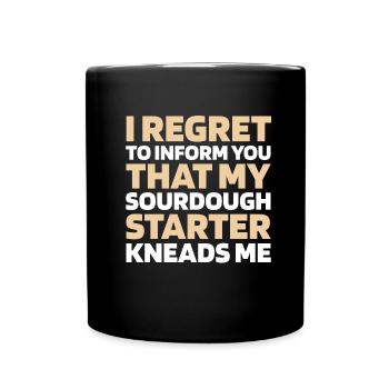 Pain au levain - Mug uni - noir - Devant