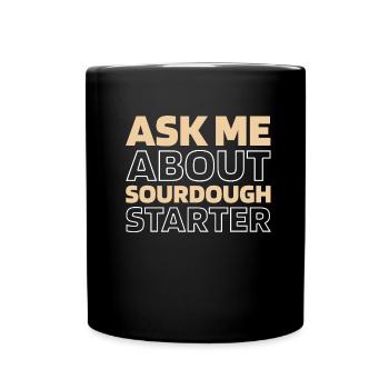 Pain au levain - Mug uni - noir - Devant