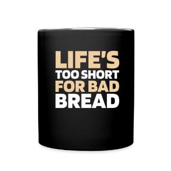 Pain au levain - Mug uni - noir - Devant