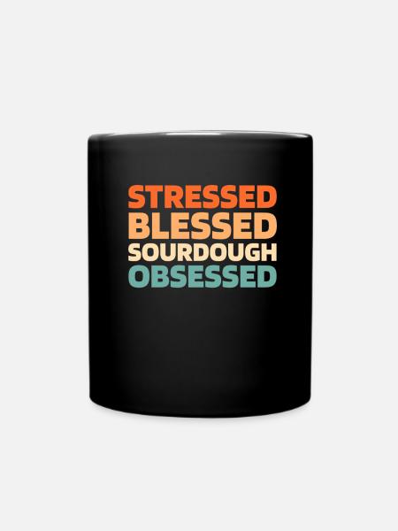 Sauerteig Brot - Tasse einfarbig - Schwarz