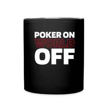 Poker Poker sur World Off - Mug uni - noir - Devant