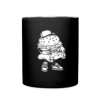 Gamer Gaming Burger Gaming Controller - Tasse einfarbig - Schwarz - Vorne