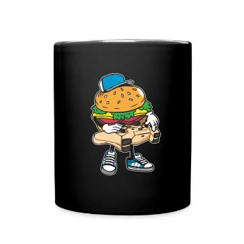 Gamer Gaming Burger Gaming Controller - Tasse einfarbig - Schwarz - Vorne