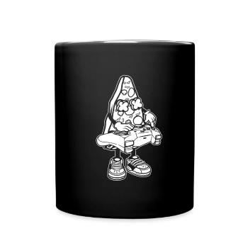Gamer Gaming Pizza Gaming Controller - Full Colour Mug - black - Front