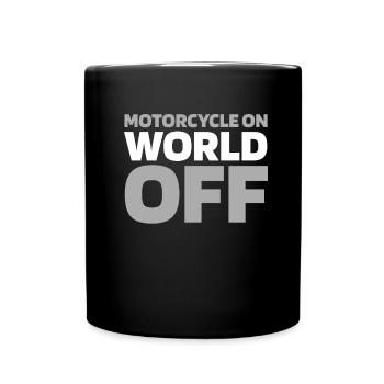Moto Moto Motorrad sur World Off - Mug uni - noir - Devant