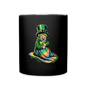 Cozy Leprechaun (Irish Leprechaun) - Full Colour Mug - black - Front